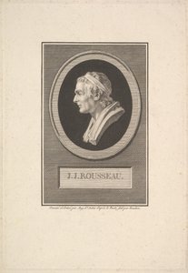 Portræt af J. J. Rousseau, 1801. af Augustin de Saint Aubin