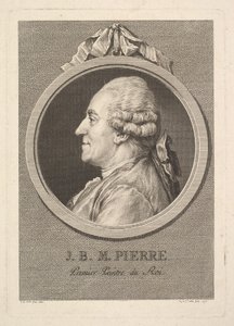 Portræt af Jean-Baptiste-Marie Pierre, 1775. af Augustin de Saint Aubin