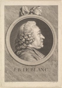 Portræt af Jean-Baptiste Le Blanc, 1750. af Augustin de Saint Aubin