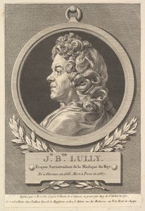 Portræt af Jean-Baptiste Lully, 1770. af Augustin de Saint Aubin
