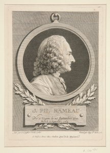 Portræt af Jean-Philippe Rameau af Augustin de Saint Aubin