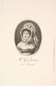 Portræt af Madame Gavaudan. af Augustin de Saint Aubin