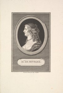 Portræt af Marie de Rabutin, Mise de Sévigné, 1802. af Augustin de Saint Aubin