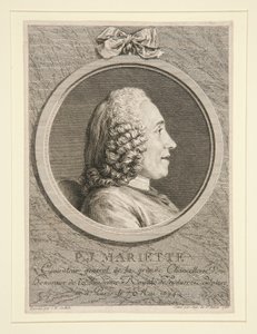 Portræt af P.J. Mariette af Augustin de Saint Aubin