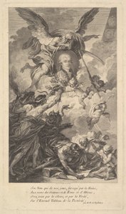 Portræt af Simon-Nicolas-Henri Linguet, 1780. af Augustin de Saint Aubin
