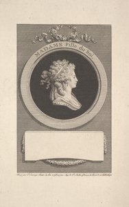 Portræt af Hendes Kongelige Højhed Madame, Hertuginde af Angoulême, datter af Ludvig XVI og Mar..., 1791. af Augustin de Saint Aubin
