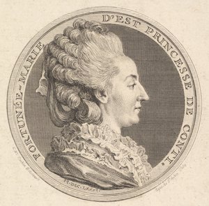 Tryk af en portrætmedalje af Fortunée-Marie dEst, prinsesse af Conti, 1781. af Augustin de Saint Aubin