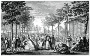 Promenade, Paris, 1885 af Augustin de Saint Aubin