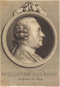 Guillaume Coustou af Augustin de Saint Aubin after Charles Nicolas Cochin II