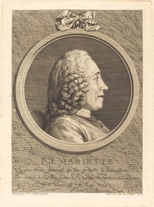 Pierre-Jean Mariette af Augustin de Saint Aubin after Charles Nicolas Cochin II