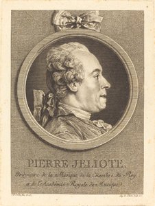 Pierre Jeliote af Augustin de Saint Aubin after Charles Nicolas Cochin II
