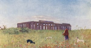 Basilikaen i Paestum (farvelitografi) af Augustine Fitzgerald