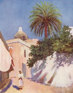 Gade, Capri (farvelitografi)