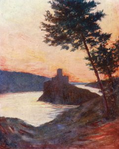 Amourel-slottet ved Tejo, Portugal (farvelitografi) af Augustine Fitzgerald