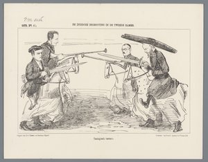 Utrecht Masquerade af 1851: Rederijkers i 1500 Rederijkerne. 1500 (titel på objekt) Den nationale historie. fra de ældste tider til slutningen af ​​1600-tallet, i otte scener, præsenteret i dragt af H.H. Studerende fra Utrecht-skolen af Augustinus Jacobus Bernardus Wouters
