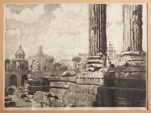 Rom, Augustus Forum (radering på papir)