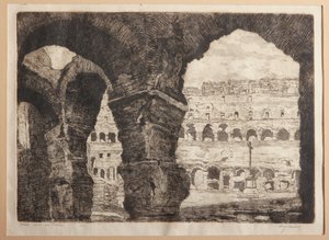 Rom, Colosseumbuerne (radering på papir)