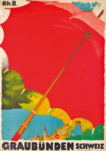 Plakat reklame Graubunden, Schweiz
