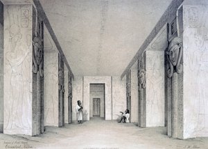 Det indre af Nordtemplet, Ebsamboul, Nubien, Egypten, 1800-tallet