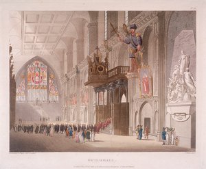 Guildhall, London, 1808 af Augustus Charles Pugin, Thomas Rowlandson