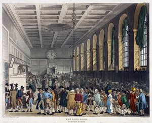 Interiør af Custom House, London, 1808 af Augustus Charles Pugin, Thomas Rowlandson