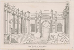 Bank of England, Lothbury Court af Augustus Charles Pugin