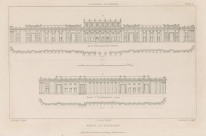 Bank of England, Sir John Soanes sydfront, 1823