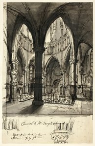Kancelli for Tempelkirken af Augustus Charles Pugin