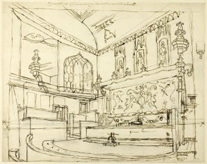 Retten, Westminster Hall af Augustus Charles Pugin