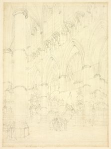 North Aisle, Westminster Abbey af Augustus Charles Pugin
