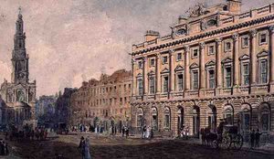 Somerset House (akvarel på papir) af Augustus Charles Pugin