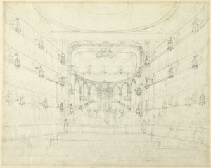 Studie til et oratorium - Covent Garden Theater, fra Microcosm of London