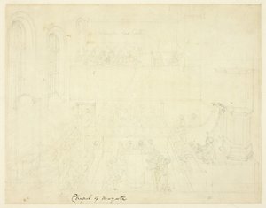 Studie til Chapel of Newgate, fra Microcosm of London af Augustus Charles Pugin