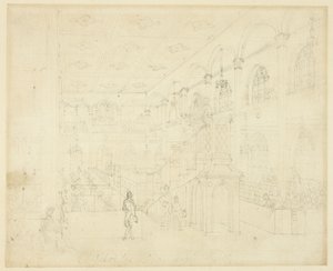 Studie for Chapel of the Philanthropic Society, fra Microcosm of London af Augustus Charles Pugin