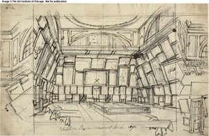 Studie for Exhibition Room, Somerset House, fra Microcosm of London af Augustus Charles Pugin