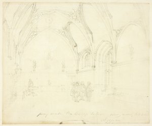Studie til Lambeth Palace, fra Microcosm of London af Augustus Charles Pugin