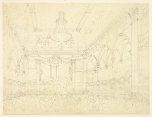 Studie til Pantheon Masquerade, fra Microcosm of London af Augustus Charles Pugin