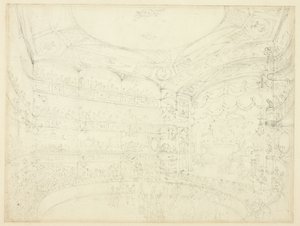 Studie for Royal Circus, fra Microcosm of London af Augustus Charles Pugin