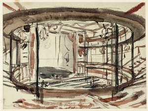 Studie til Sadlers Wells Theater af Augustus Charles Pugin
