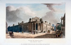 The Bank of England, fra Cateaton Street, City of London, 1809 af Augustus Charles Pugin