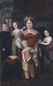Portræt af fru John Piper og familie, ca. 1826
