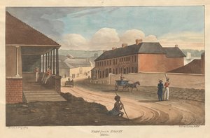 Udsigt fra Sydney Hotel Earle, Augustus. Udsigt i Australien. Sydney- Earles litografi, 1826