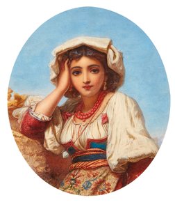 Leder af en italiensk pige (akvarel)