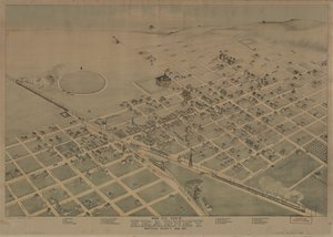 Fugleperspektiv af Kearney, Buffalo County, Neb. 1881 LOC 2010592833 af Augustus Koch