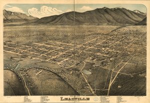 Lintuperspektiivistä Leadville, Lake County, Colo. 1879. af Augustus Koch