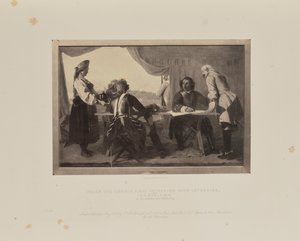 Peter den Stores første interview med Catherine Peter den Store ser Katherine for..., 1858. af Augustus Leopold Egg