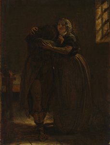 Studie til "Kom hvil i denne barm min egen ramte kære" af Augustus Leopold Egg