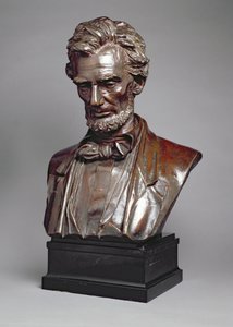 Portrætbuste af Abraham Lincoln (1809-65) (bronze)