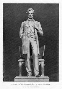 Statue af Abraham Lincoln, Lincoln Park, Chicago, 1887