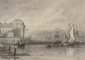 Greenwich Hospital (tegning) af Augustus Wall Callcott